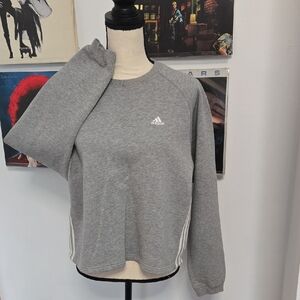 Adidas Heather Gray Crewneck Sweatshirt